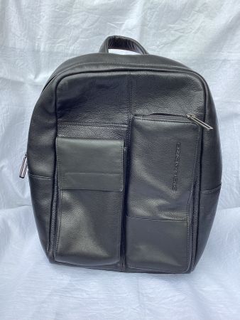 Sac à dos neuf en cuir grainé noir