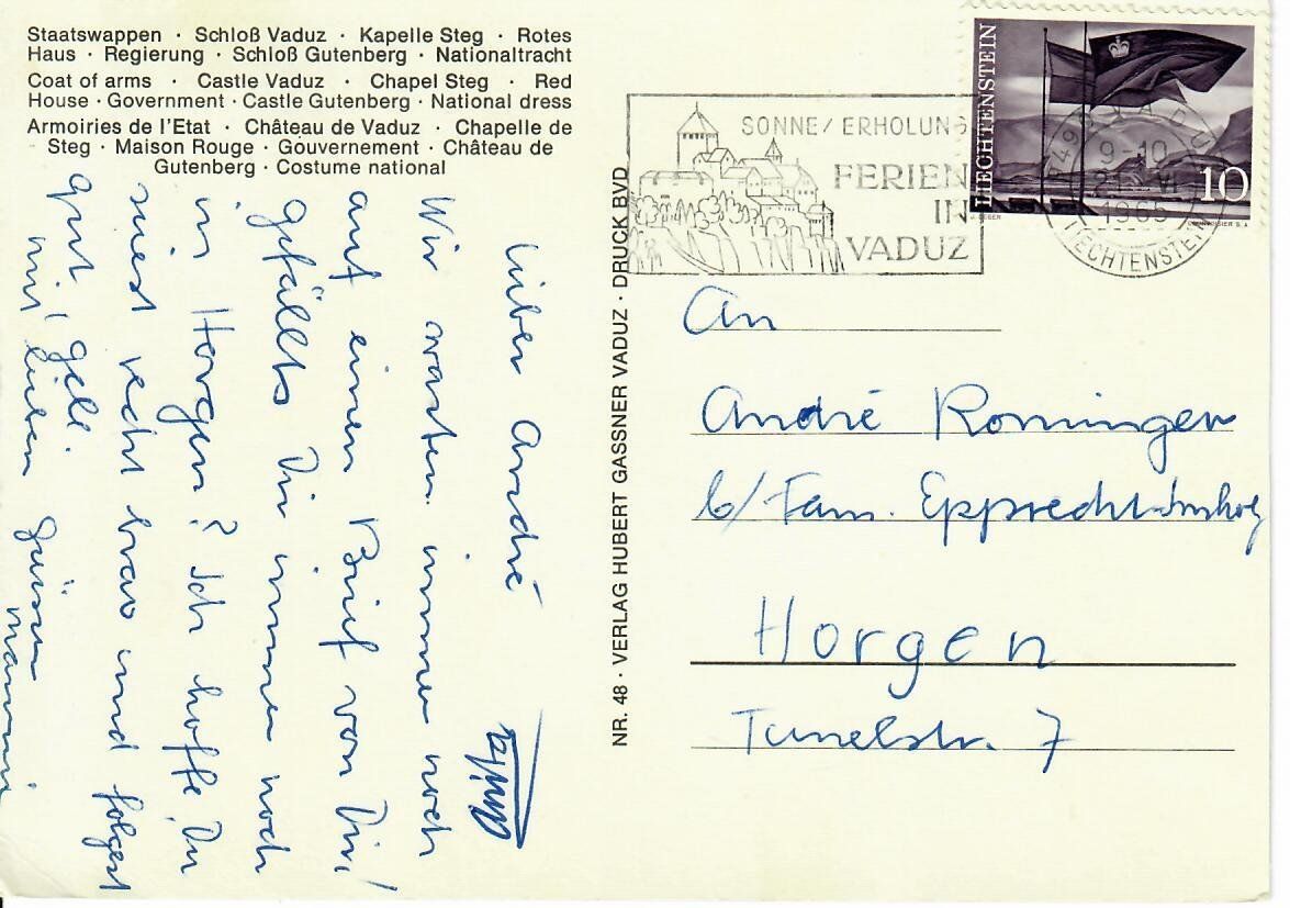 Cartoline postali: Liechtenstein – Usato da Hochdorf venduto da Ziegel-16 1
