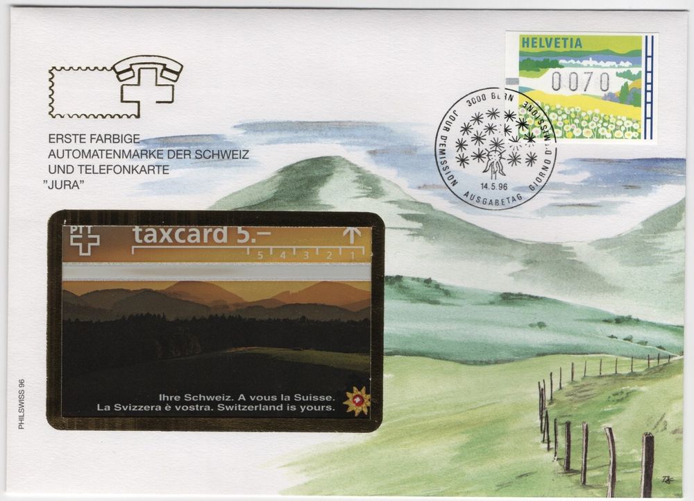5 CHF Ihre Schweiz - seltener Schweizer Telefonkartenbrief (Neu (gemäss ...