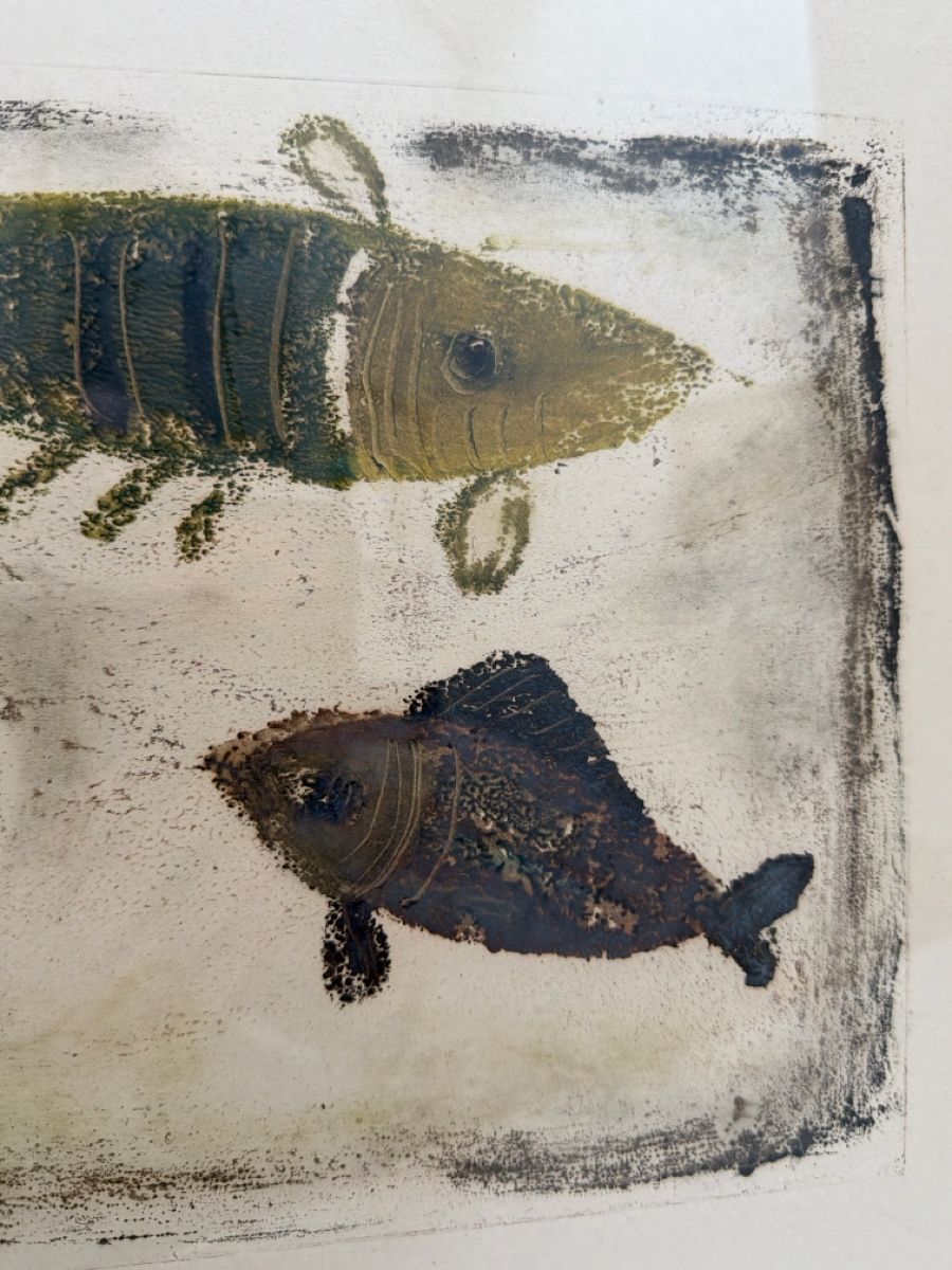 Dipinti: Gemälde, drei Fische . – Usato da Biberist venduto da Momo33 3