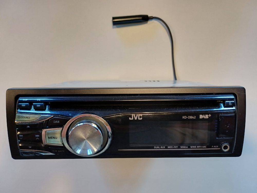 Autoradio JVC KD-X172DB Con DAB+ Integrato: Media Receiver Digitale, Ingresso USB E Aux Frontali, Ricarica Rapida 1.5A, EQ A 13 Bande