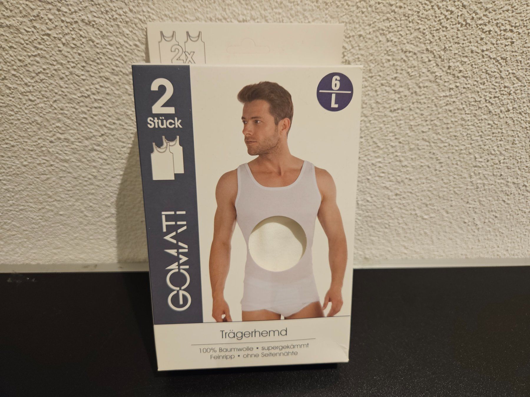 Biancheria intima: Neu - Gomati - Trägerhemd weiss 2 Stk. L – Nuovo e nell'imballaggio originale da Dagmersellen venduto da Jarsetz_Restposten