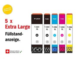 Epson T-33 XL T-3351, T-3361-64, komp. Drucker-Patronen (5x)