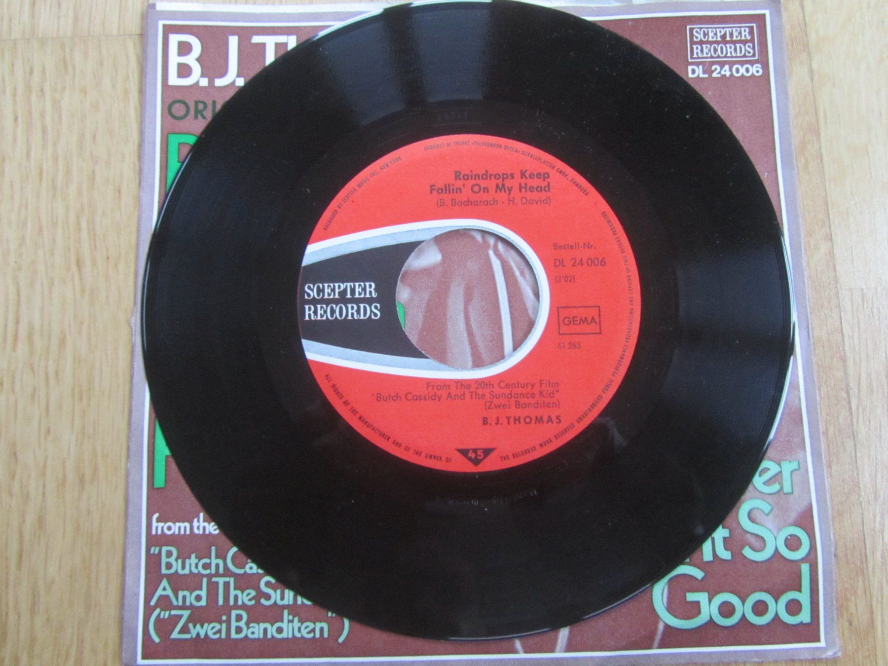Schallplatten: B.J. Thomas - Raindrops Keep Fallin on my Head – Gebraucht aus Seengen von mikelele 1