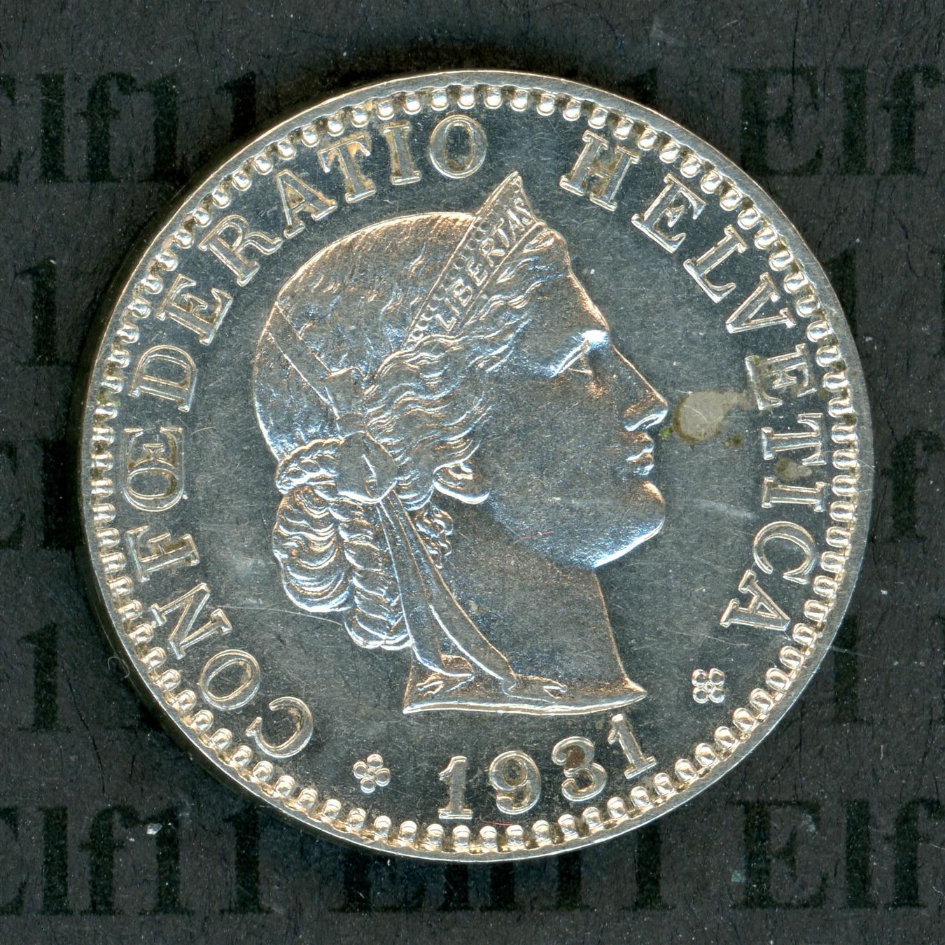 Tutti le monete: CHF___0.20 1931 -vz 20 Rappen – Usato da Widnau venduto da Elf11