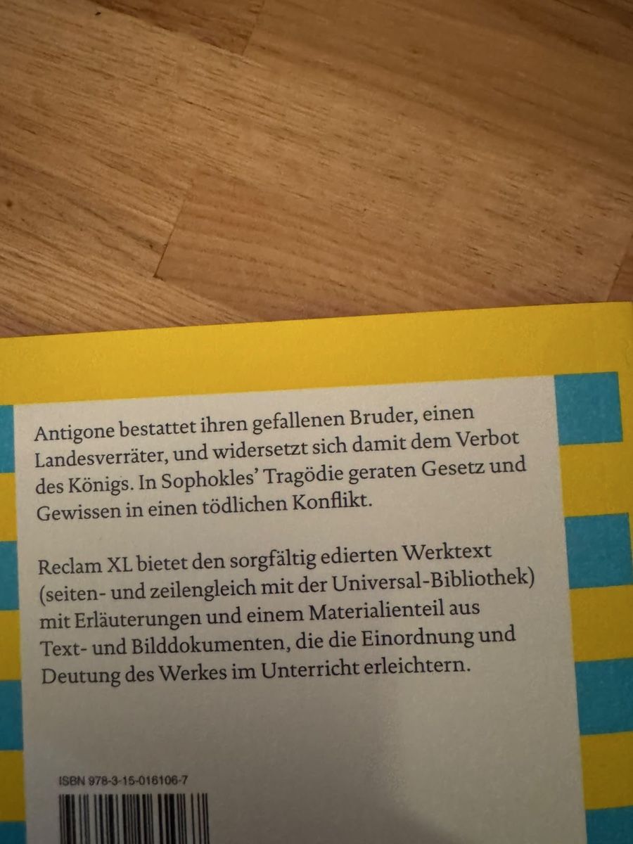 Libri: Sophokles Antigone – Usato da Zürich venduto da Timi27 1