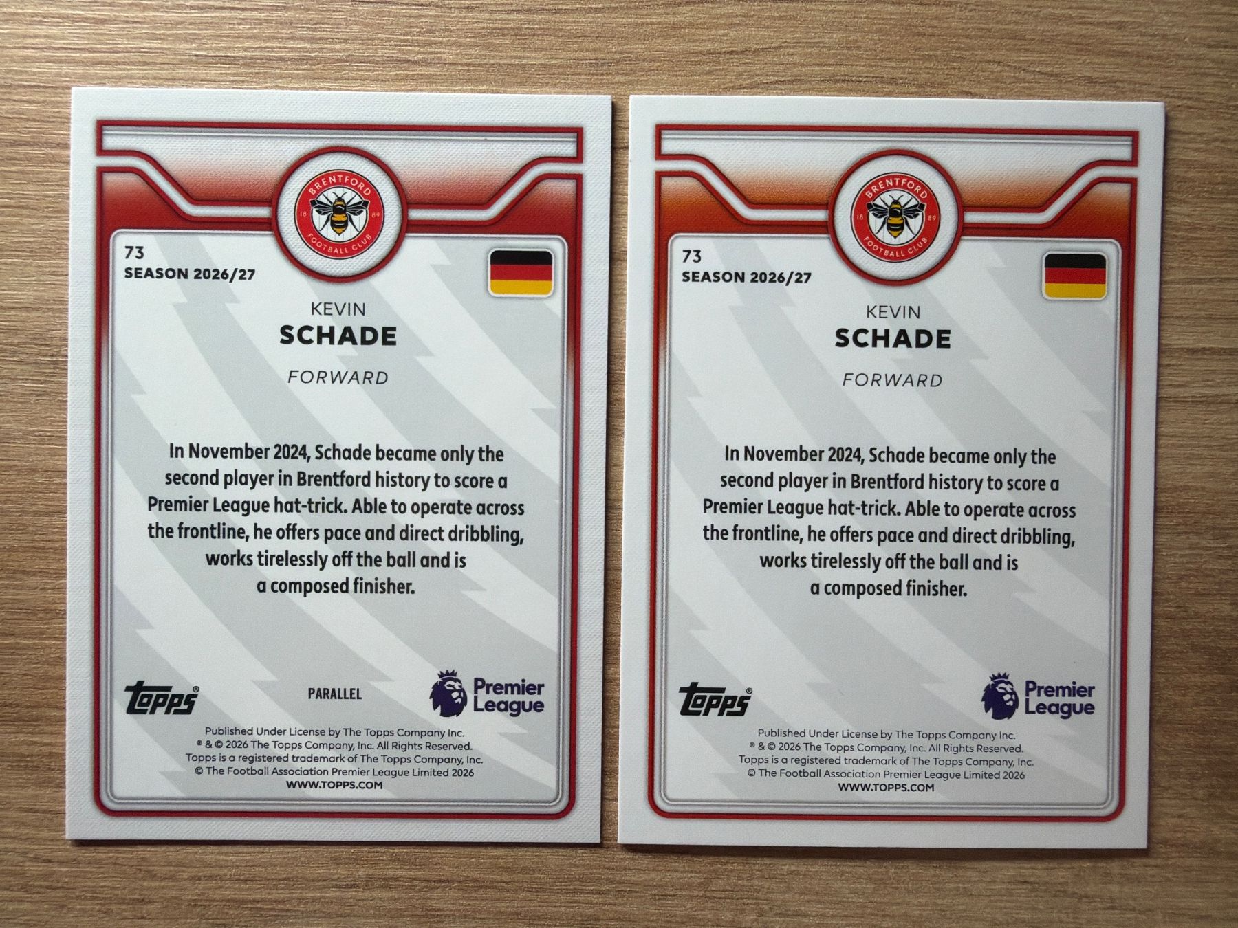 Topps Carte collezionabili: Soccer Kevin Schade PARALLEL & Base Topps PL 26/27 – Usato da Netstal venduto da Clutch79Cardz 1