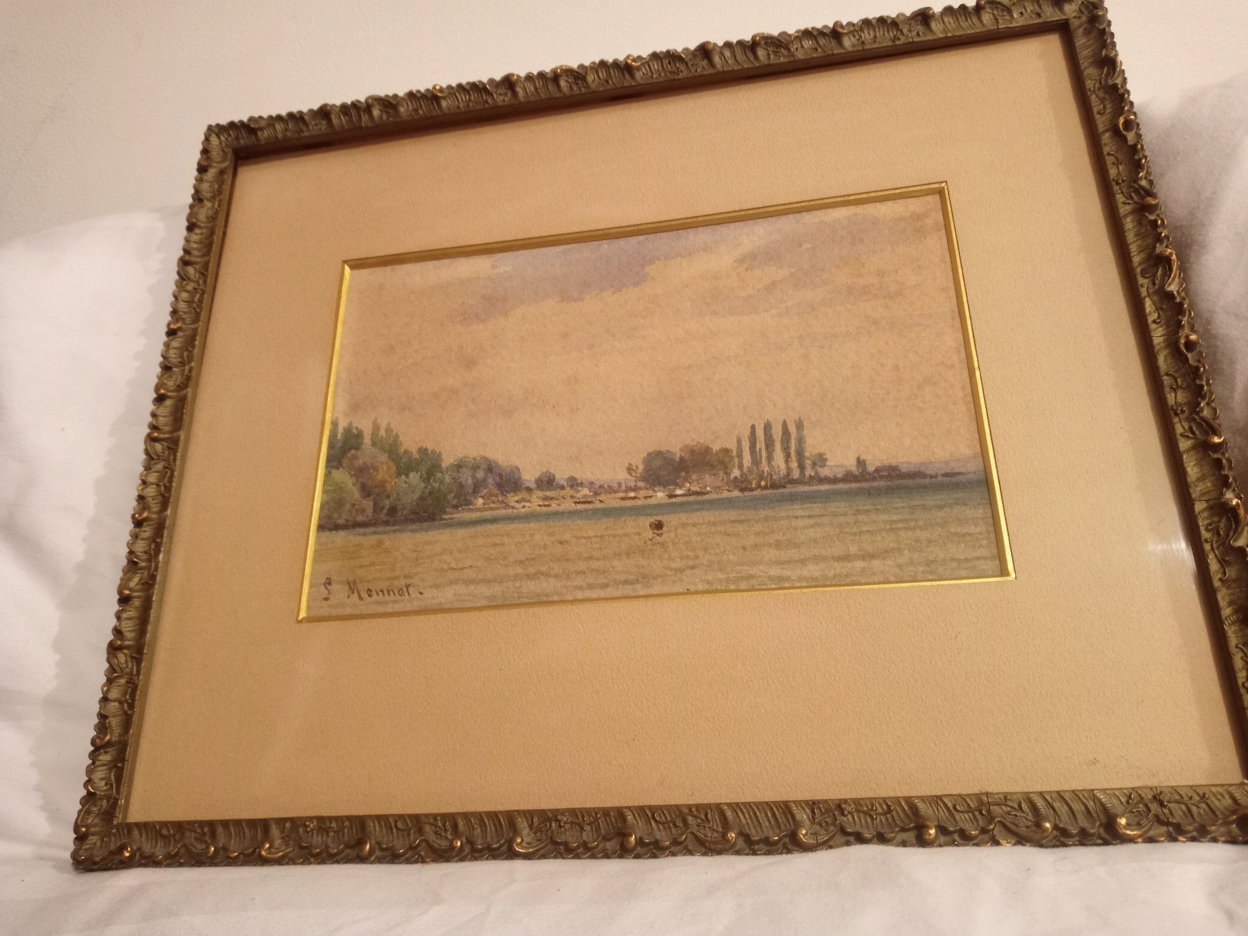 Dipinti: Aquarell Louis Mennet Gemälde – Usato da Prez-vers-Siviriez venduto da Monija70