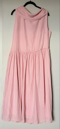 Sommerkleid Rosa Gr. 42/44 Vintage Faltenrock schick (58)