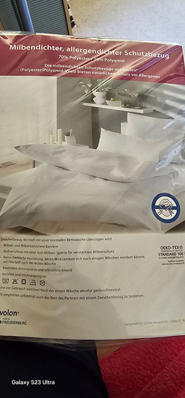 Linge de lit: Milbendichter Schutzbezug 70% Polyester 30% Polyamid neu – Neuf avec emballage d'origine à Wädenswil par allesmussraus01