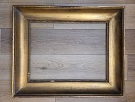 grand cadre 19 ème à l'or fin 58x44 cm