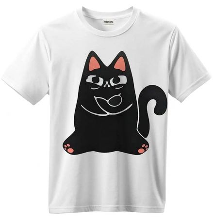 Sassy Black Cat T-Shirt – freches Katzen-Motiv – Moohaha –