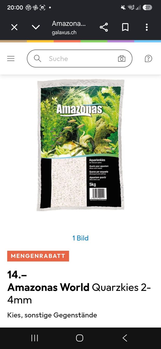 Mineralien & Heilsteine: Aquarium Quarzsand – Neu und originalverpackt aus Lommiswil von Mutschle 1