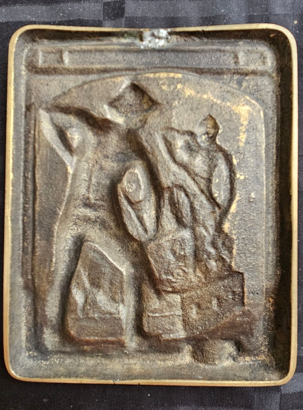 Sculture & Statue: Bronzen Relief Robert Müller ORIGINAL Die Eisengiesser Antik – Usato da Uttwil venduto da TG-Lupa 2