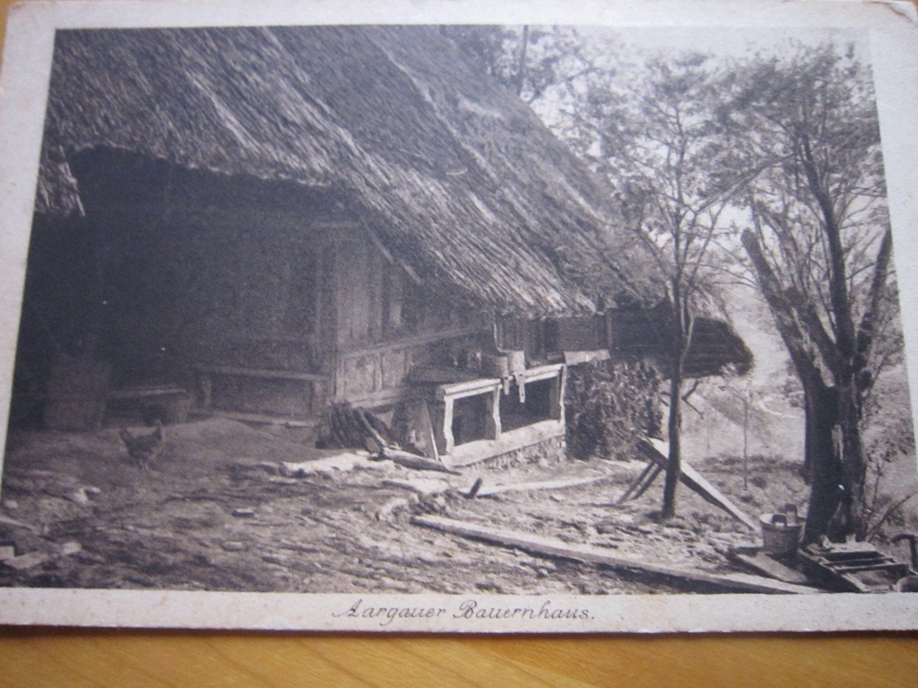 Cartes postales: Antike Postkarte Aargauer Bauernhaus – D'occasion à Gordola par Polentaefung