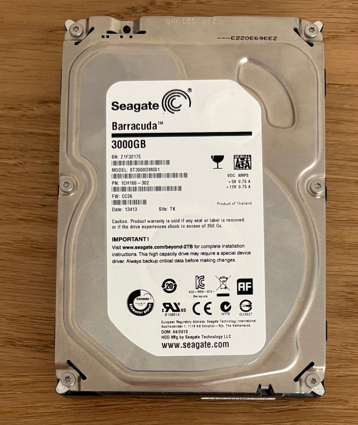 Seagate Dischi rigidi: Seagate Barracuda Festplatte | 3.5" | 3 TB | tadellos – Usato da Zürich venduto da Gaikokujin