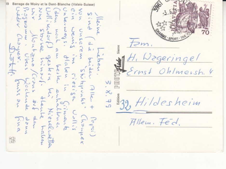 Cartes postales: Moiry 1979 – D'occasion à Bürglen TG par StampGraf 1