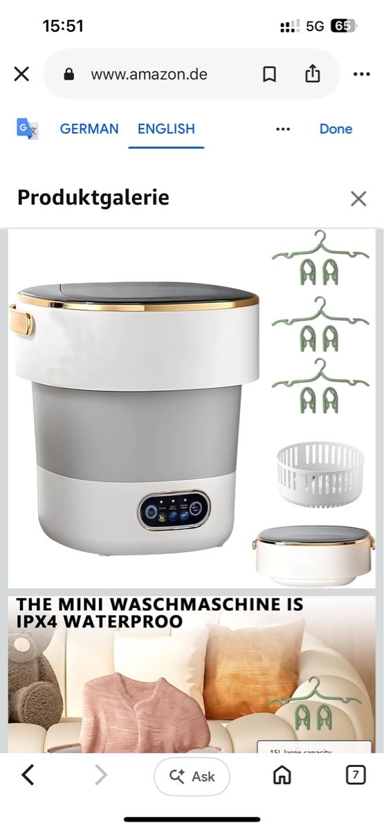 Waschmaschinen: Small washingmachine（foldable） – Gebraucht aus Basel von mac_z7c7 5