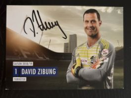 David Zibung Autogrammkarte FCL Saison 2018/19 Top Zustand