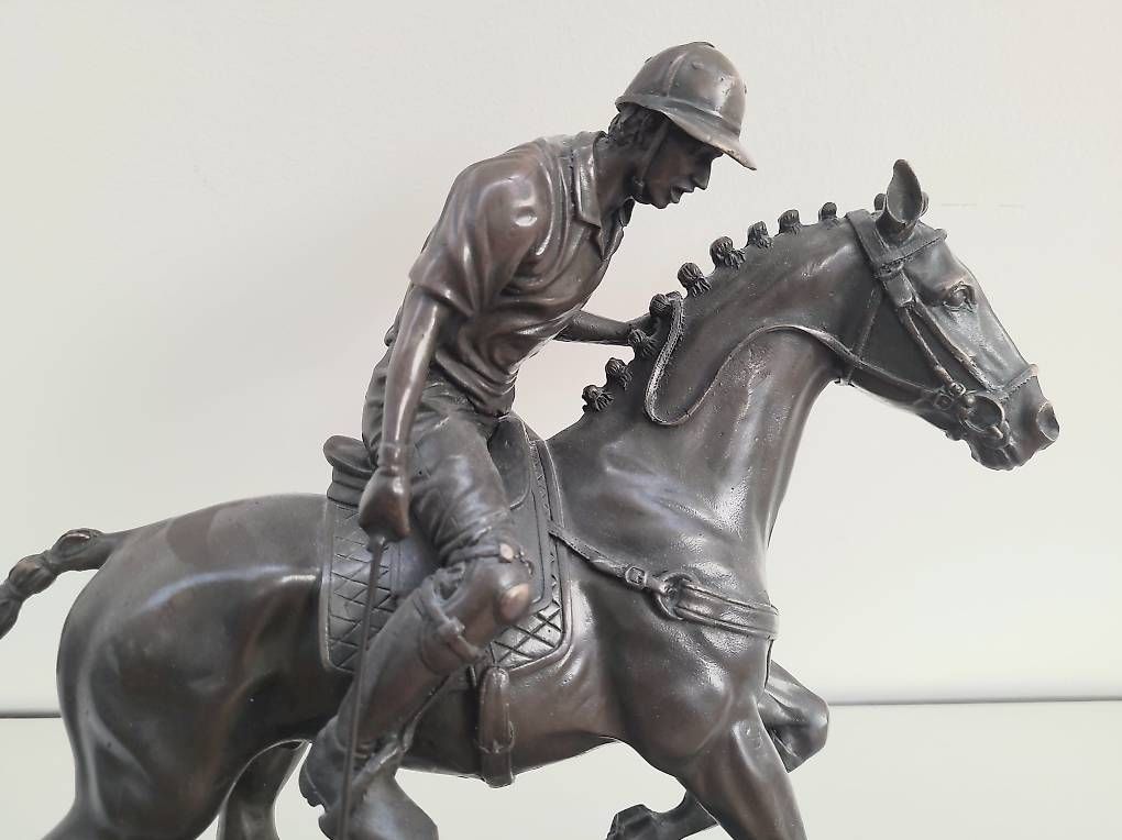 Sculture & Statue: Exklusive Bronze-Skulptur als Polospieler – Usato da Basel venduto da Eule2000 1