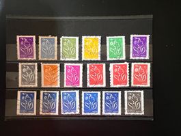 18 Mariannes de Lamouche oblitérées