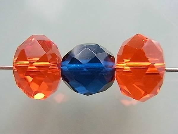 Perle (finte): Rondellen Glas facettiert rot 12 x 8 mm – Nuovo (secondo la descrizione) da Alpnachstad venduto da perlengaby 1