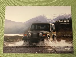 Jeep Wrangler Farben und Felgen Verkaufsflyer