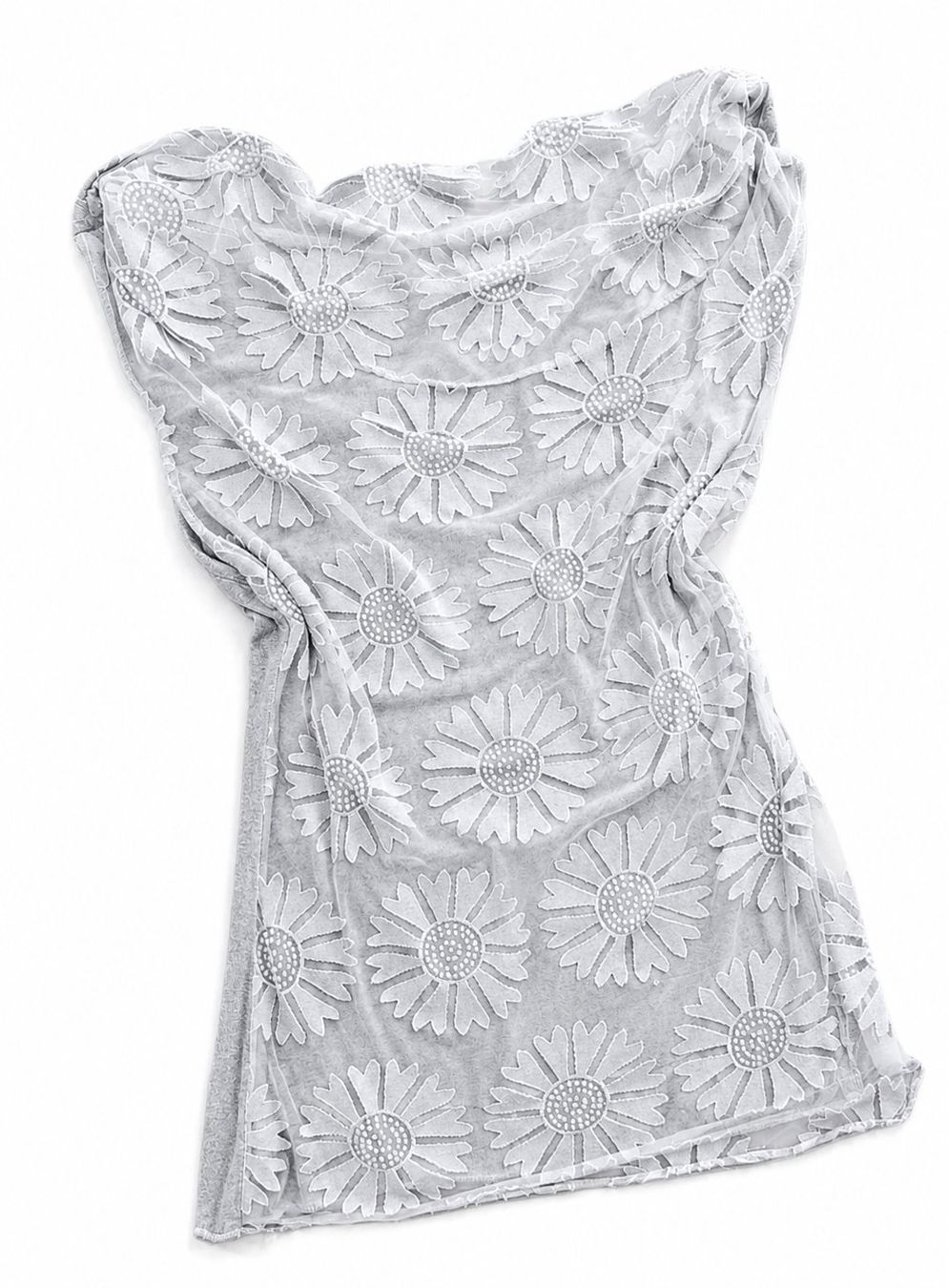Top: Elegantes Damen Top Grau mit Blumenmuster – Nuovo (secondo la descrizione) da Fully venduto da VaneaSelection 3