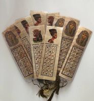 20 mal Echter Ägyptische Papyrus Lesezeichen m.Hieroglyphen