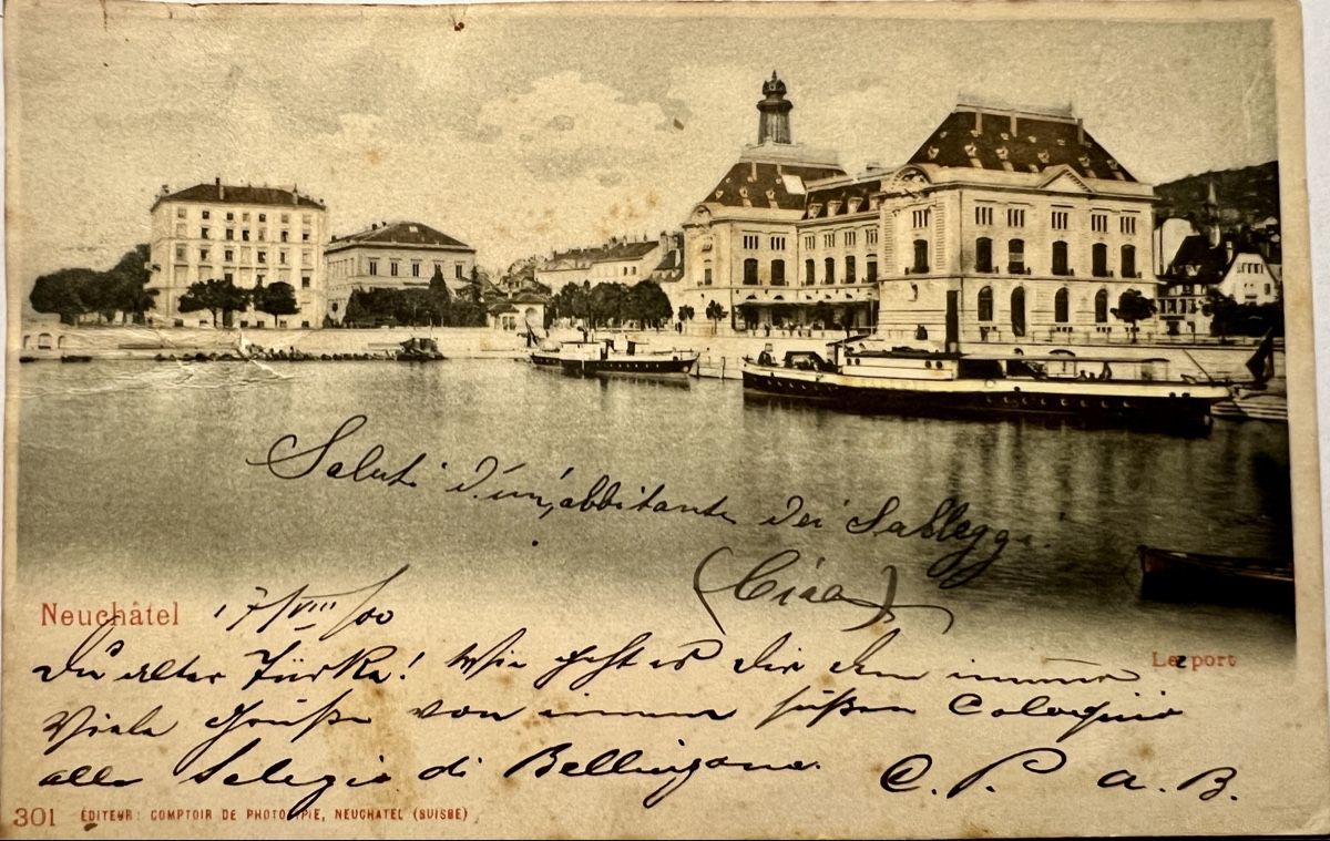 Ansichtskarten: Alte AK von 1903 ? Neuenburg. – Gebraucht aus Muotathal von OttoK01
