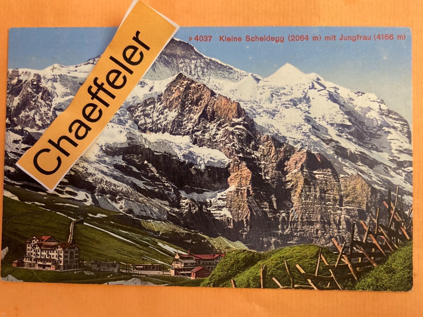 Cartoline postali: Kleine Scheidegg mit Jungfrau – Usato da Zürich venduto da Chaeffeler