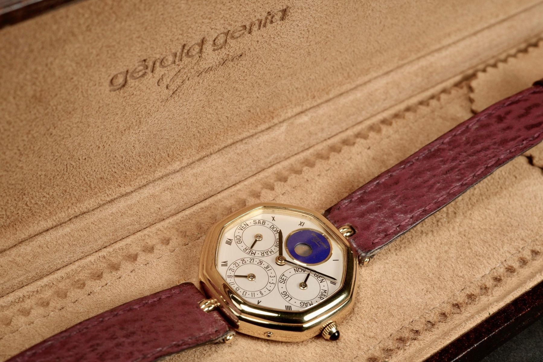 Orologi: Gérald Genta - Perpetual Calendar Moon Phase Octagonal – Usato da Morcote venduto da chronoservice 9