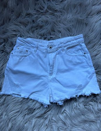 Shorts di jeans bianchi
