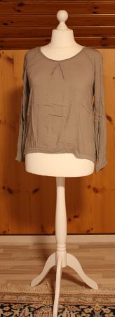 Bluse m. raffiniertem Schnitt beige Gr. L