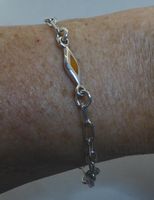 Armband 925er Silber mit synthetischen Steinchen