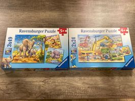 Ravensburger Puzzle Set 3x49 und 2x24 Teile gebraucht