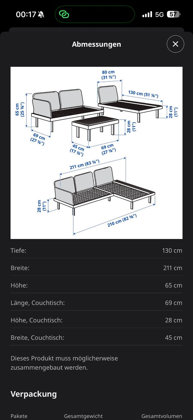 Ikea Divani: Outdoor Sofa mit Tisch – Usato da St. Gallen venduto da leo_pq9v 2