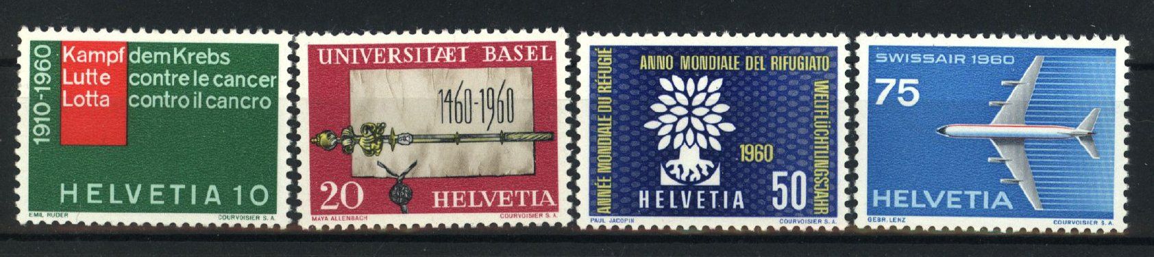 Alle Briefmarken: 1960, Werbe- und Gedenkmarken ** – Gebraucht aus Willisau von Vollstempel