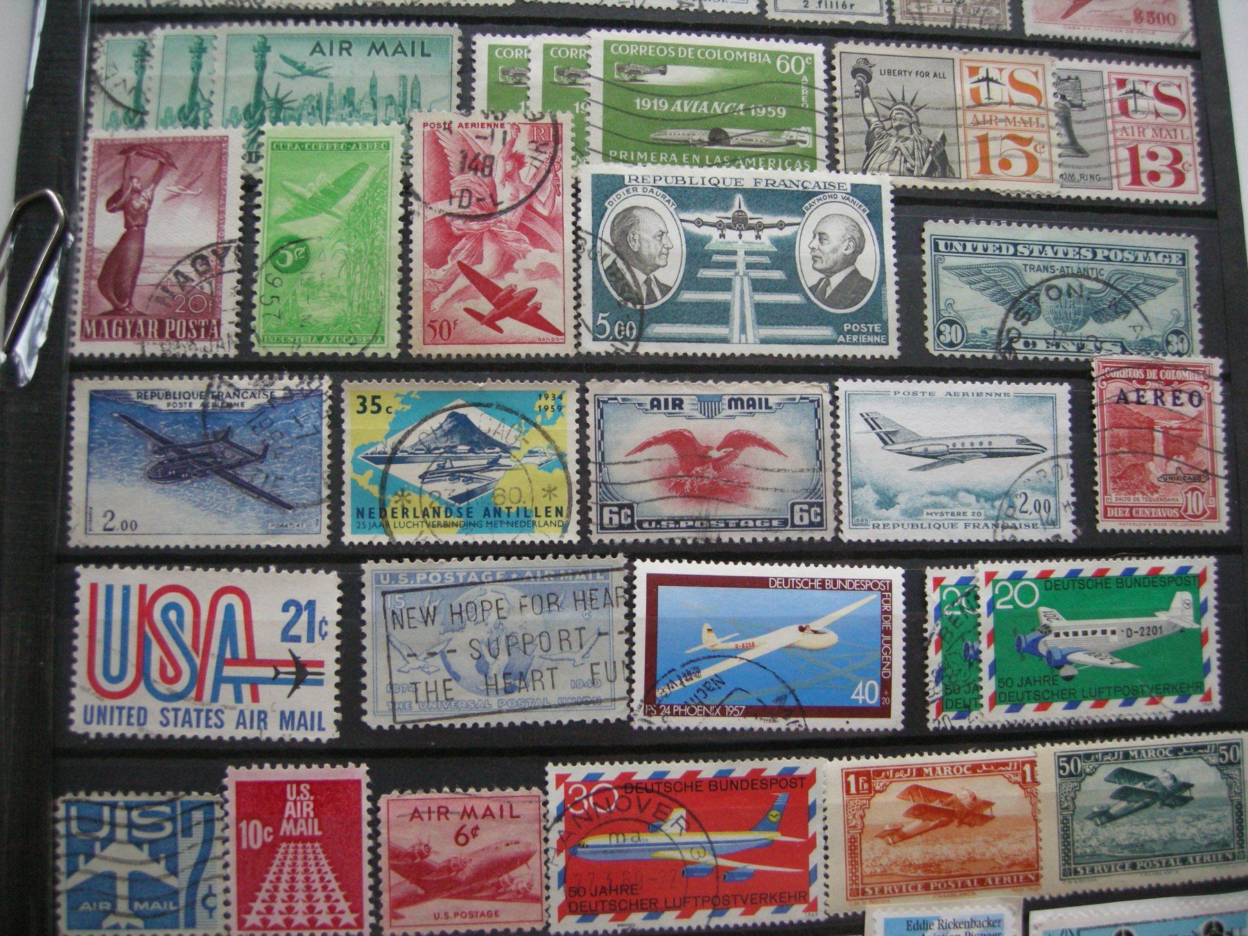 Alle Briefmarken: ALT LOT FLUGPOST WELT, GESTEMPELT – Gebraucht aus Rüti ZH von jupi1945 3