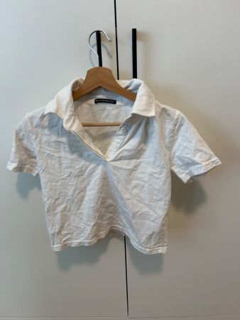 Polo Shirt brandy melville weiss One Size guter Zustand
