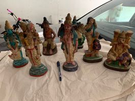 Vintage Indische Golu-Puppen (Clay Dolls) – Dashavatara Set