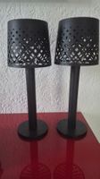Tischlampen Schwarz 2er Set Solar Lampenschirm 41 Zeichen