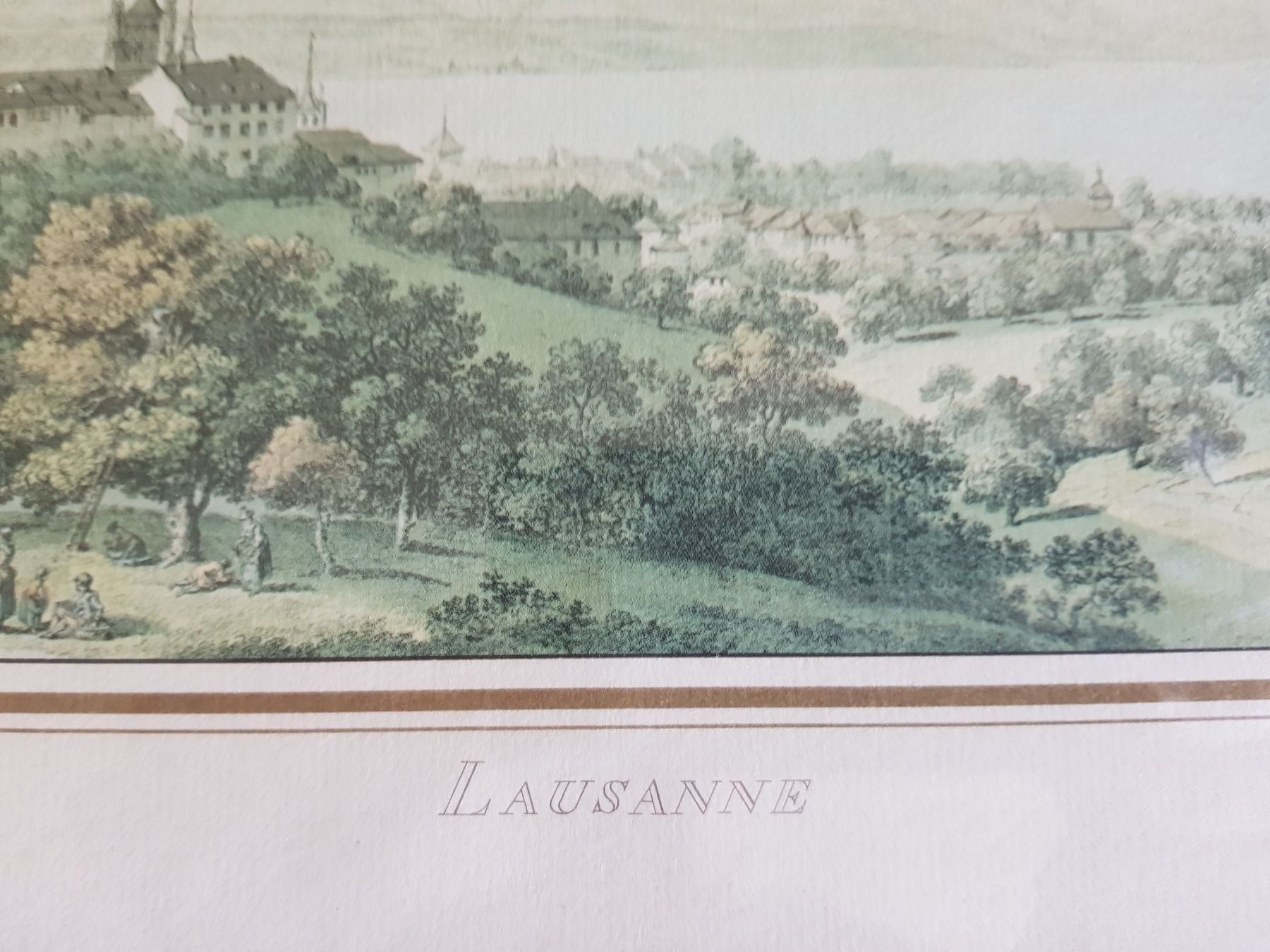 Incisioni: Eau-forte "Lausanne" par B. A. Duncker – Usato da Cossonay-ville venduto da Super-Price-Quality 1