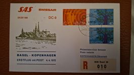 Swissair Basel - Kopenhagen 04.04.1972