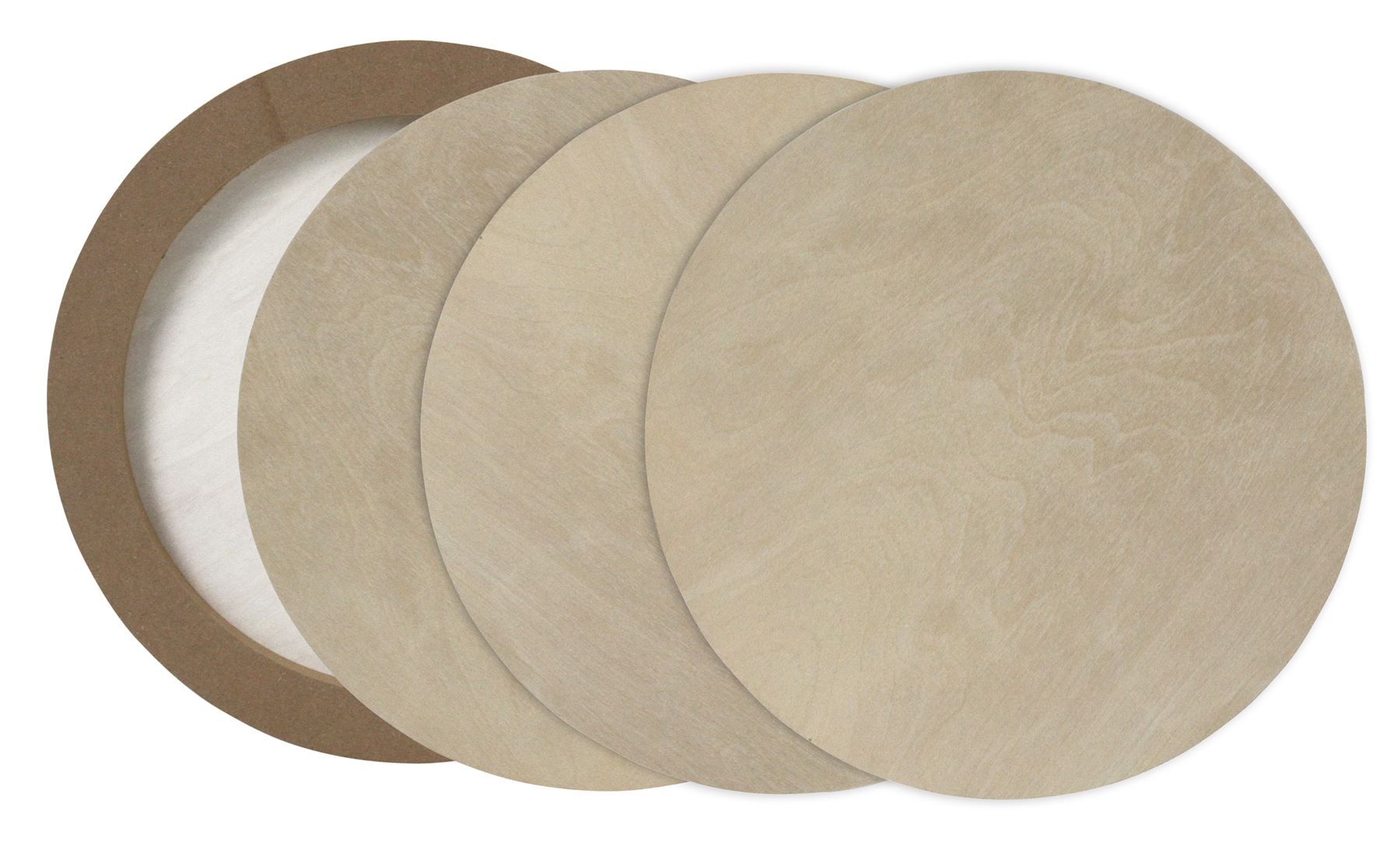 Tele & Cornici: Holzmalgrund Rund 4er Set 40cm Malgrund – Nuovo e nell'imballaggio originale da Escholzmatt venduto da crazyteam 3