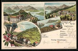 Litho Rigi-Klösterli, Teilansicht mit B