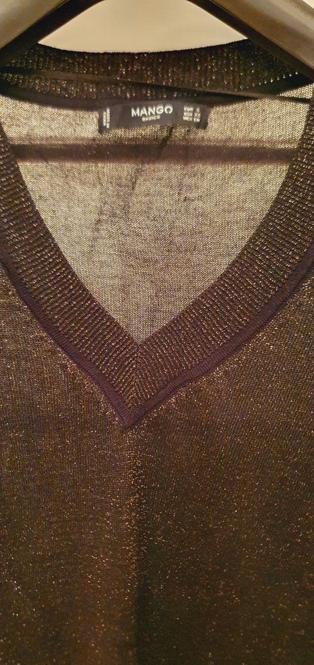 Mango Maglioni & Felpe: Mango Lurex gold-schwarz Pullover Gr 34/XS – Usato da Stansstad venduto da InStyle8 1
