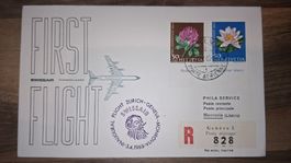 Swissair Zürich - Geneve - Monrovia 03.04.1965