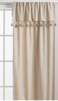1 Vorhang beige mit Quasten 130x300 von H&M Home