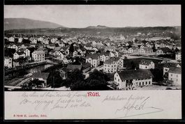 AK Rüti /ZH, Ortsansicht aus der Vogelschau
